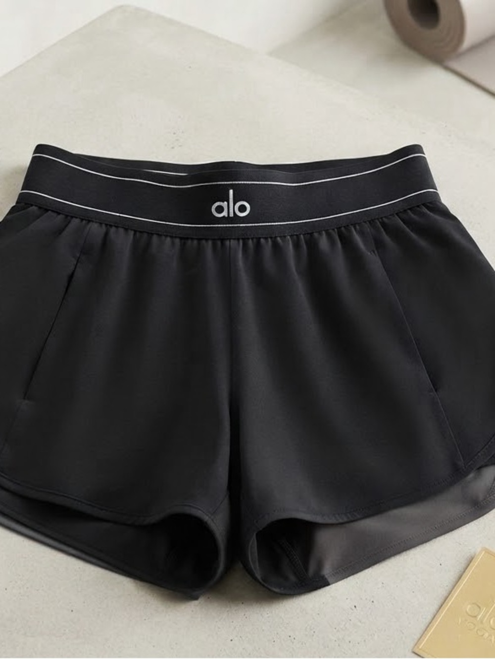 ALO Yoga Women's Black Athletic match point tennis Shorts nwt s l